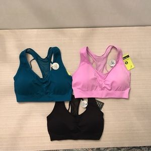 NWT Xersion Studio Light Support Sports Bra Size Medium (Set of 3)
